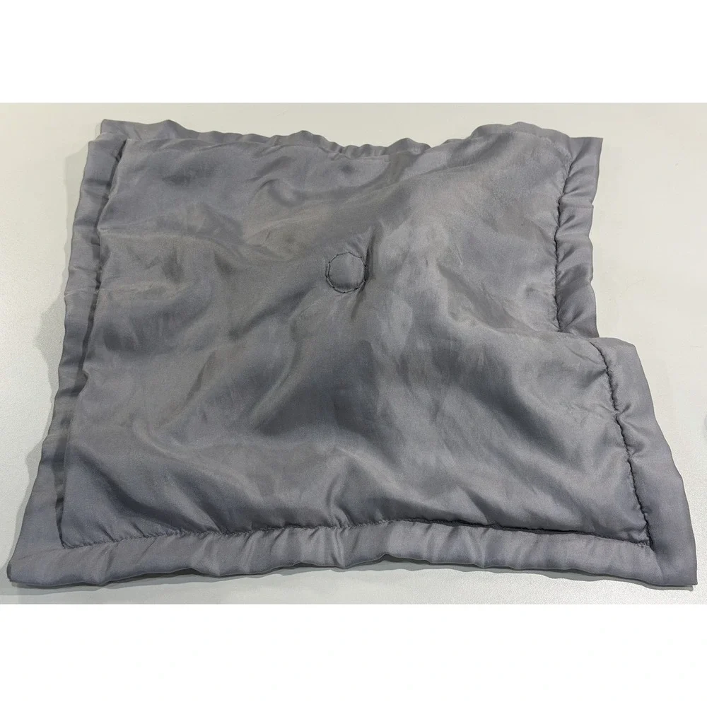 Carters Elephant Lovey Security Baby Blanket Gray White Cuddle Plush Back Up